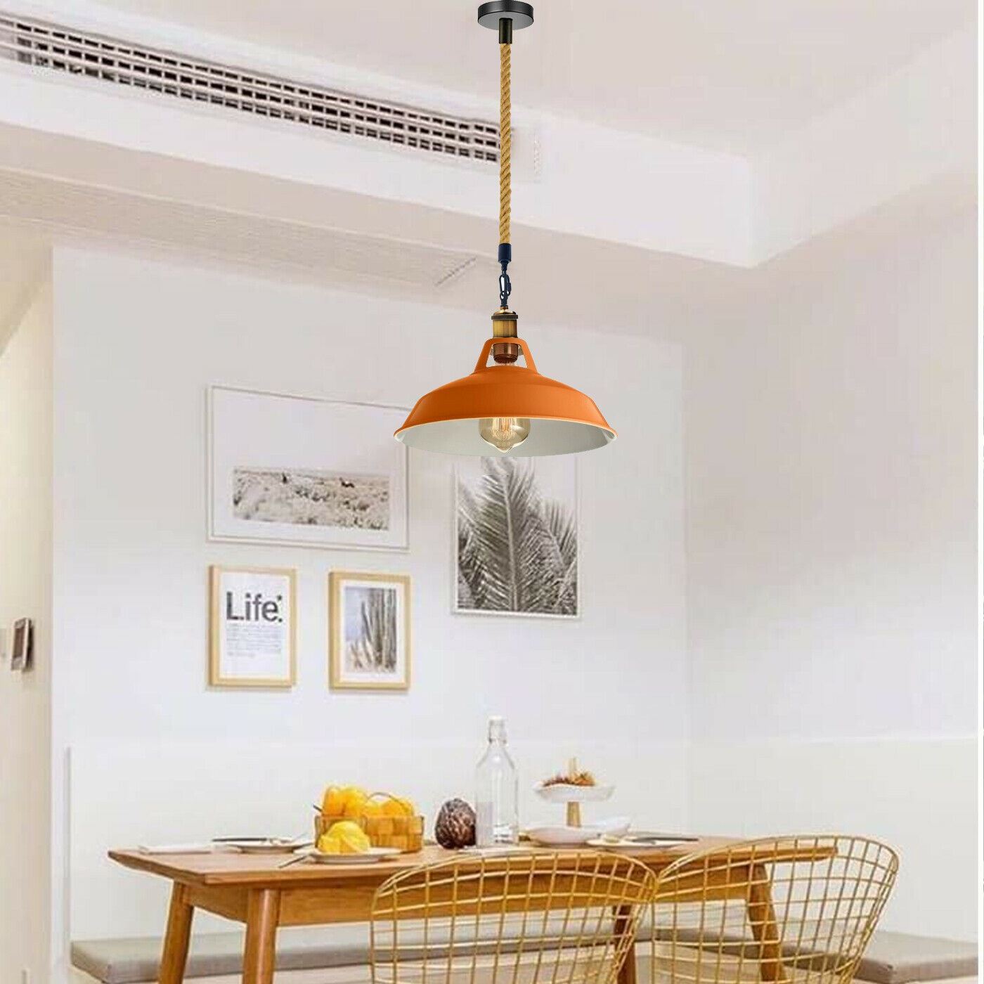 Industrieller moderner Retro-Vintage-Stil Deckenpendelleuchte Kronleuchter Lampenschirm
