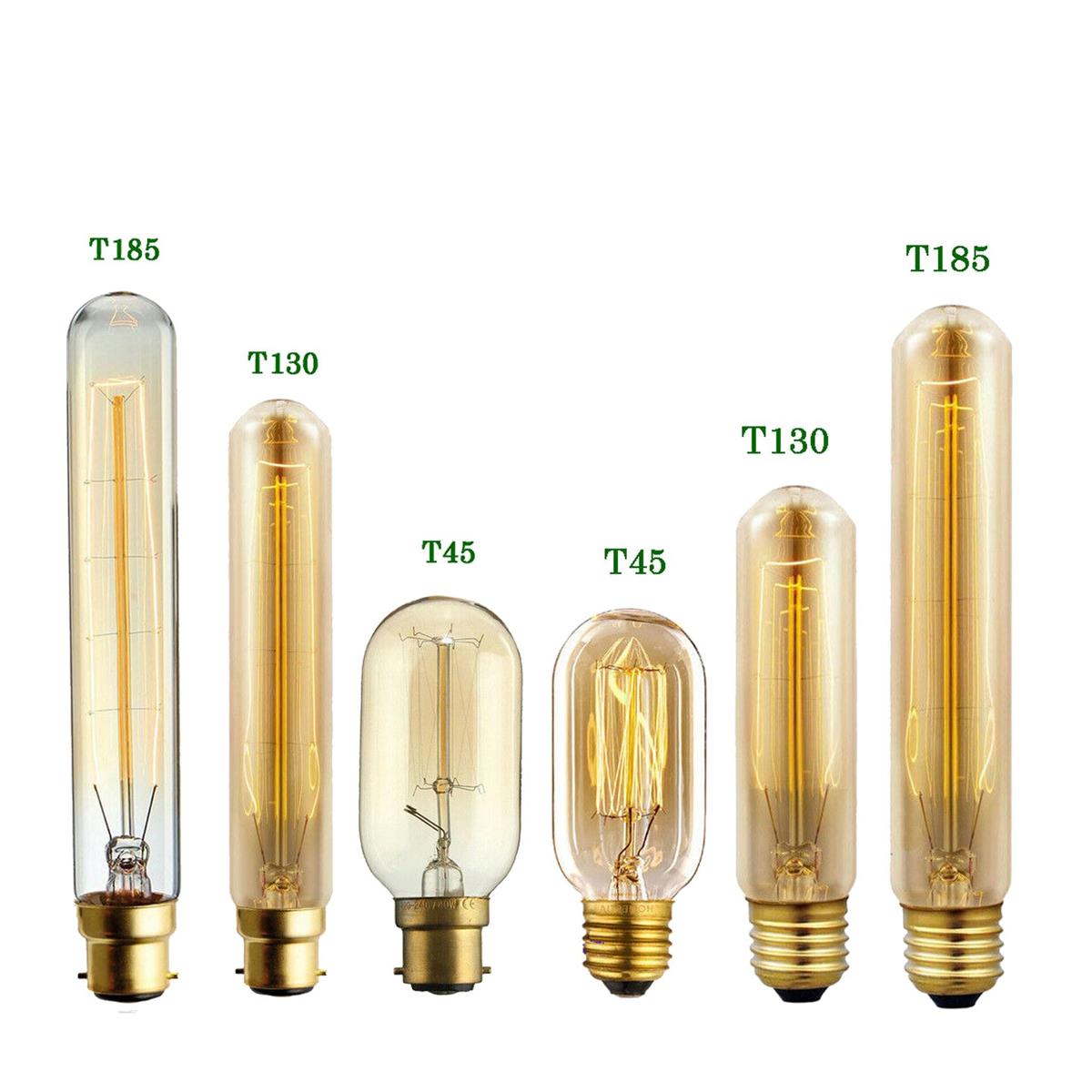 Vintage Filament Glühlampe Edison Tall Bulb Dimmbar B22 E27 Dekoratives Industrielicht ~