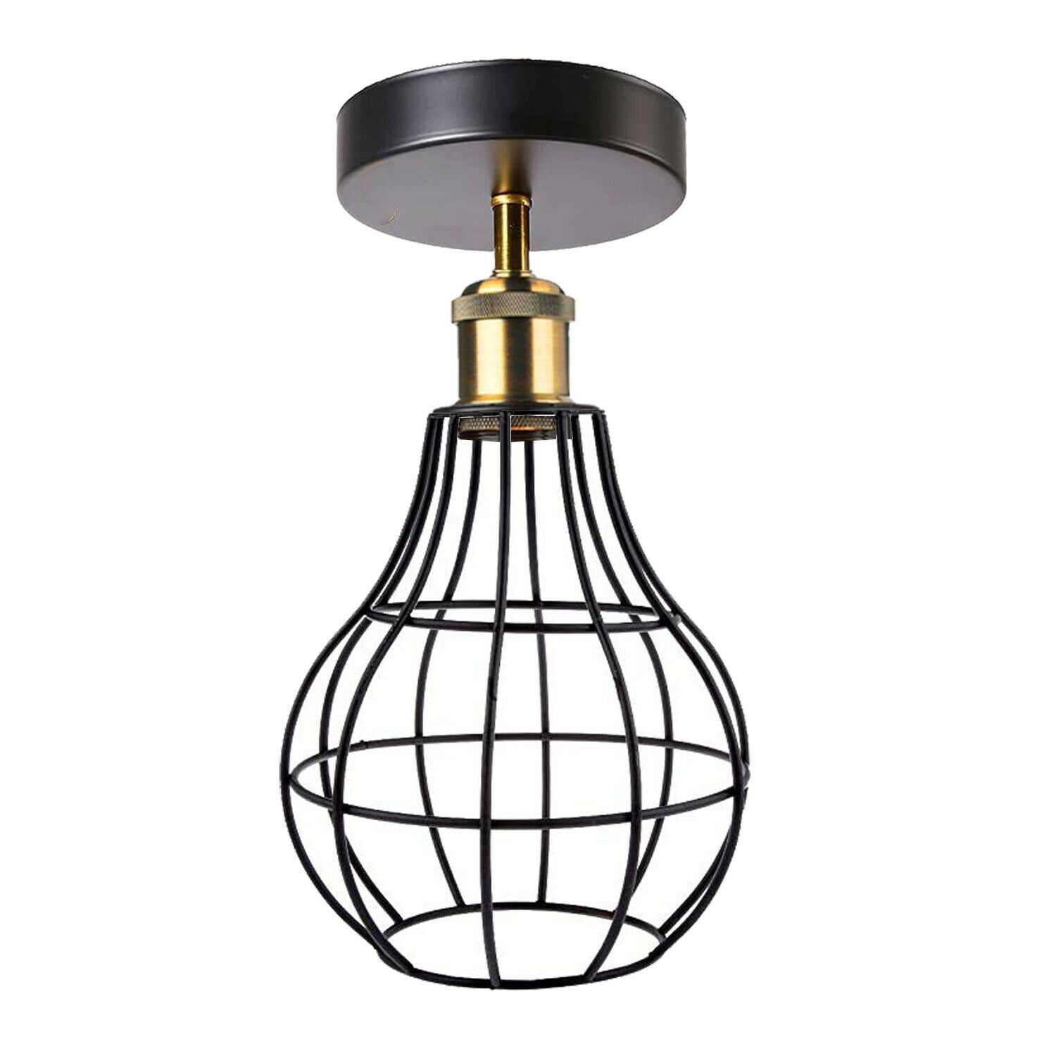 Neue Vintage Industrielle Kronleuchter Deckenpendelleuchte Metallvase Käfig Lampenschirm Innenleuchte