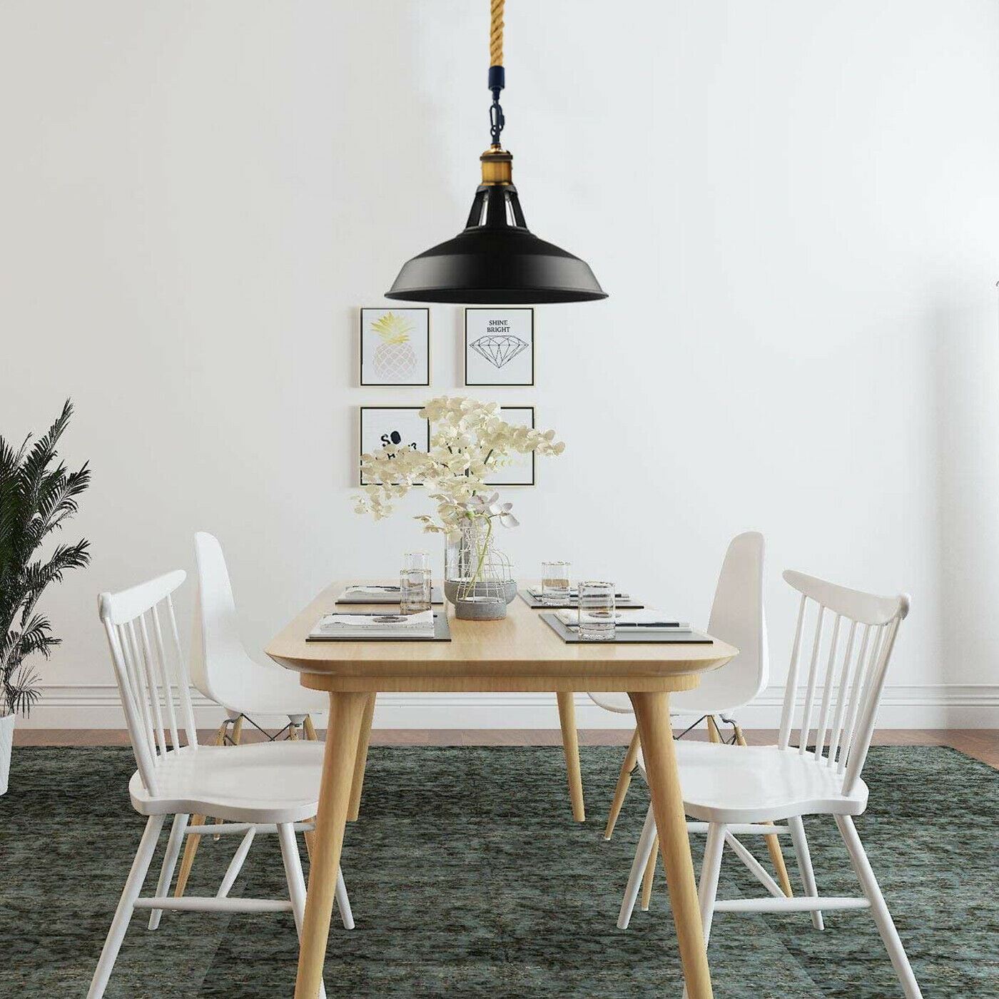 Industrieller moderner Retro-Vintage-Stil Deckenpendelleuchte Kronleuchter Lampenschirm