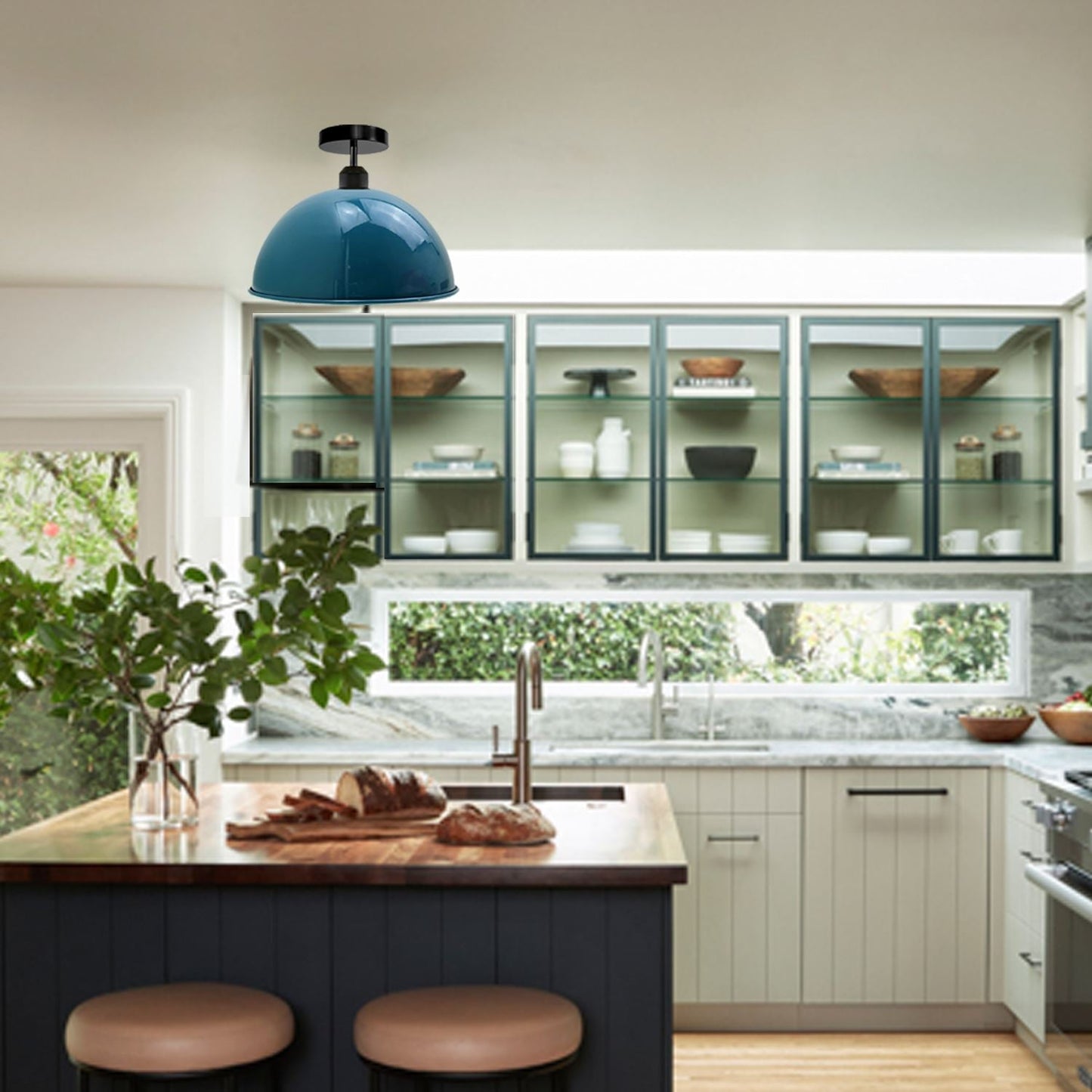 Industrieller Retro-Vintage-Stil Dome Shade Deckenleuchte