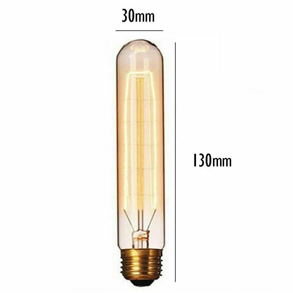 Vintage Filament Glühlampe Edison Tall Bulb Dimmbar B22 E27 Dekoratives Industrielicht ~