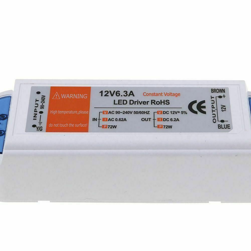 Neuer DC 12V LED Treiber Blau und Orange 18W / 28W / 48W / 72W / 100W Netzteil Treibertransformator