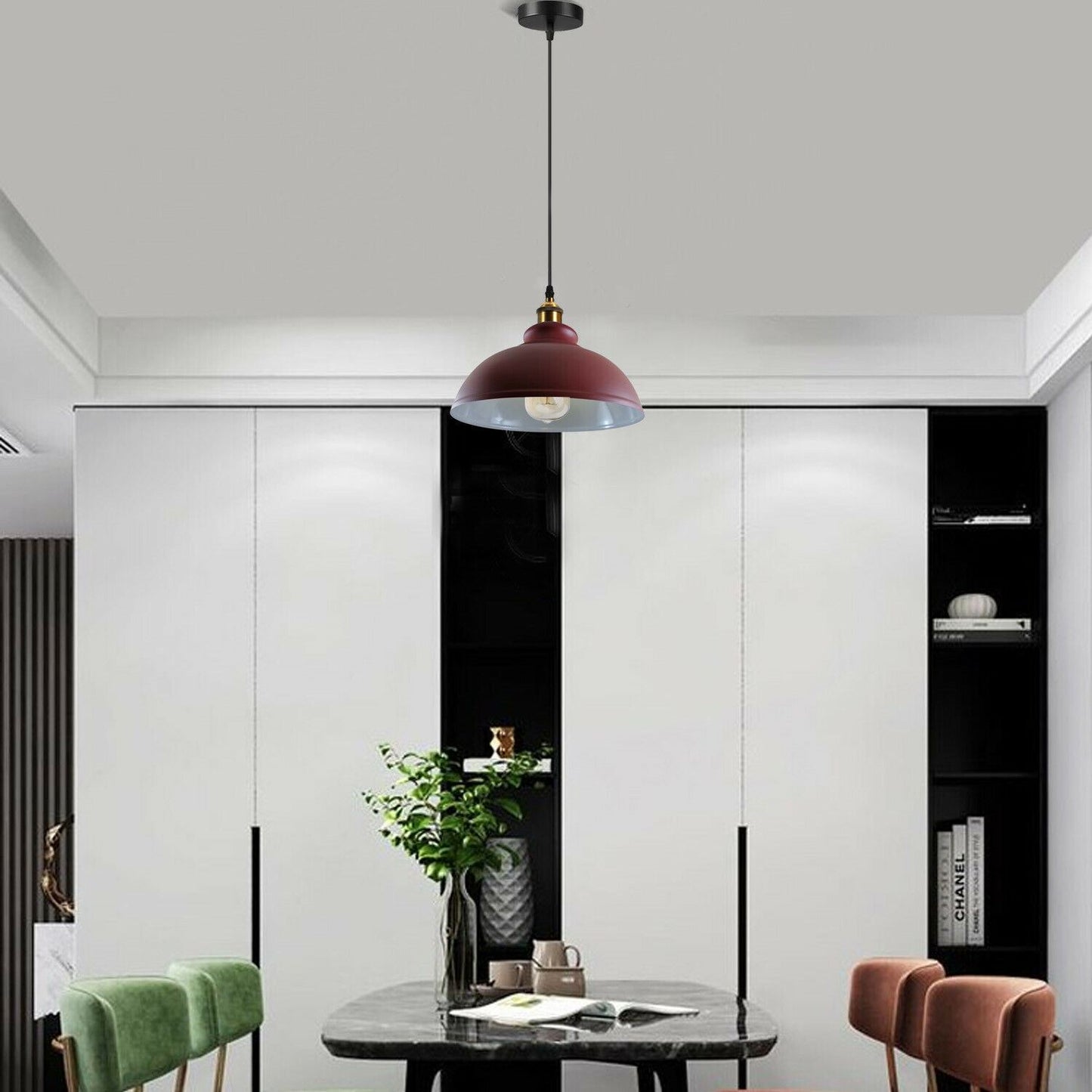 Moderne industrielle Metall Deckenschirm Vintage Pendelle