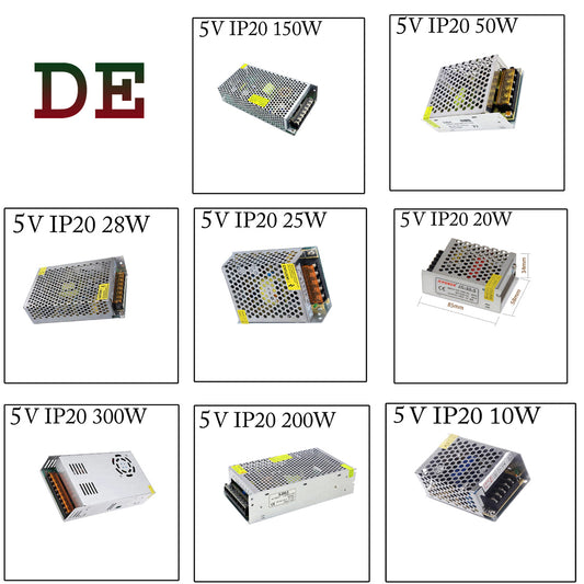 LED Netzteil Schaltnetzteil 5V DC, 2A, 25W, IP20 Transformator~2432