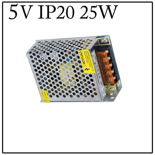 Alimentatore LED switching 5V DC, 2A, 25W, trasformatore IP20~2432