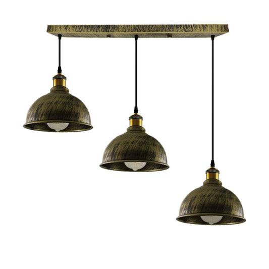 Vintage Industrieller gebürsteter Kupfer Indoor Hängende verstellbare Pendelleuchte Metall Becherkäfig Deckenleuchter für Bar, Keller, Schlafzimmer, Wintergarten