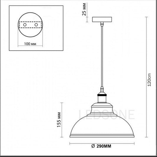 Moderne industrielle Metall Deckenschirm Vintage Pendelle