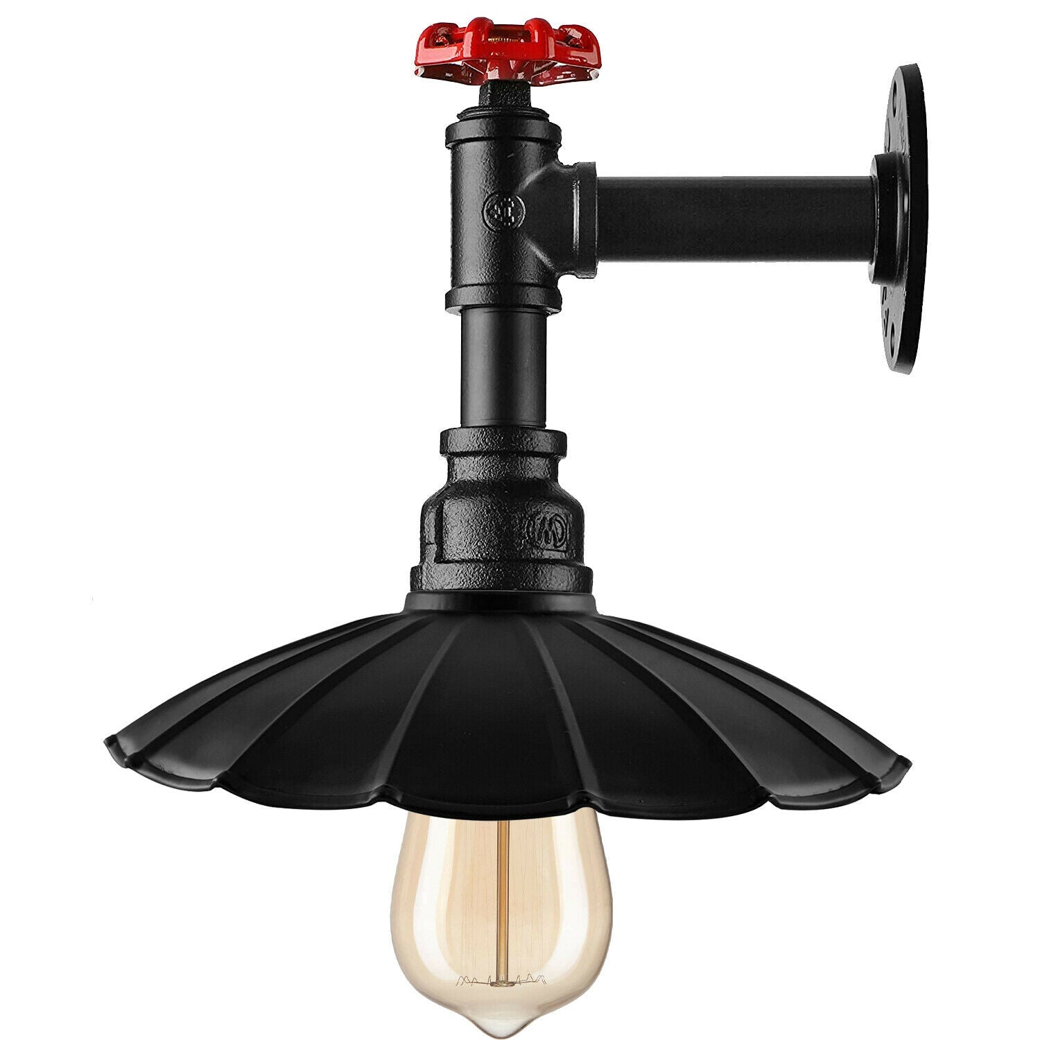 Industrieller Rohr-Licht-Regenschirm-Form-Schatten-Wand-Leuchter-Metalllampen-Armaturen für den Innenbereich LEDSone DE