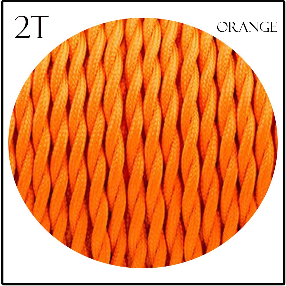 Vintage Retro New Italian Flexkabel Farbige geflochtene Beleuchtung 2-adrig Verdrilltes Stoffkabel