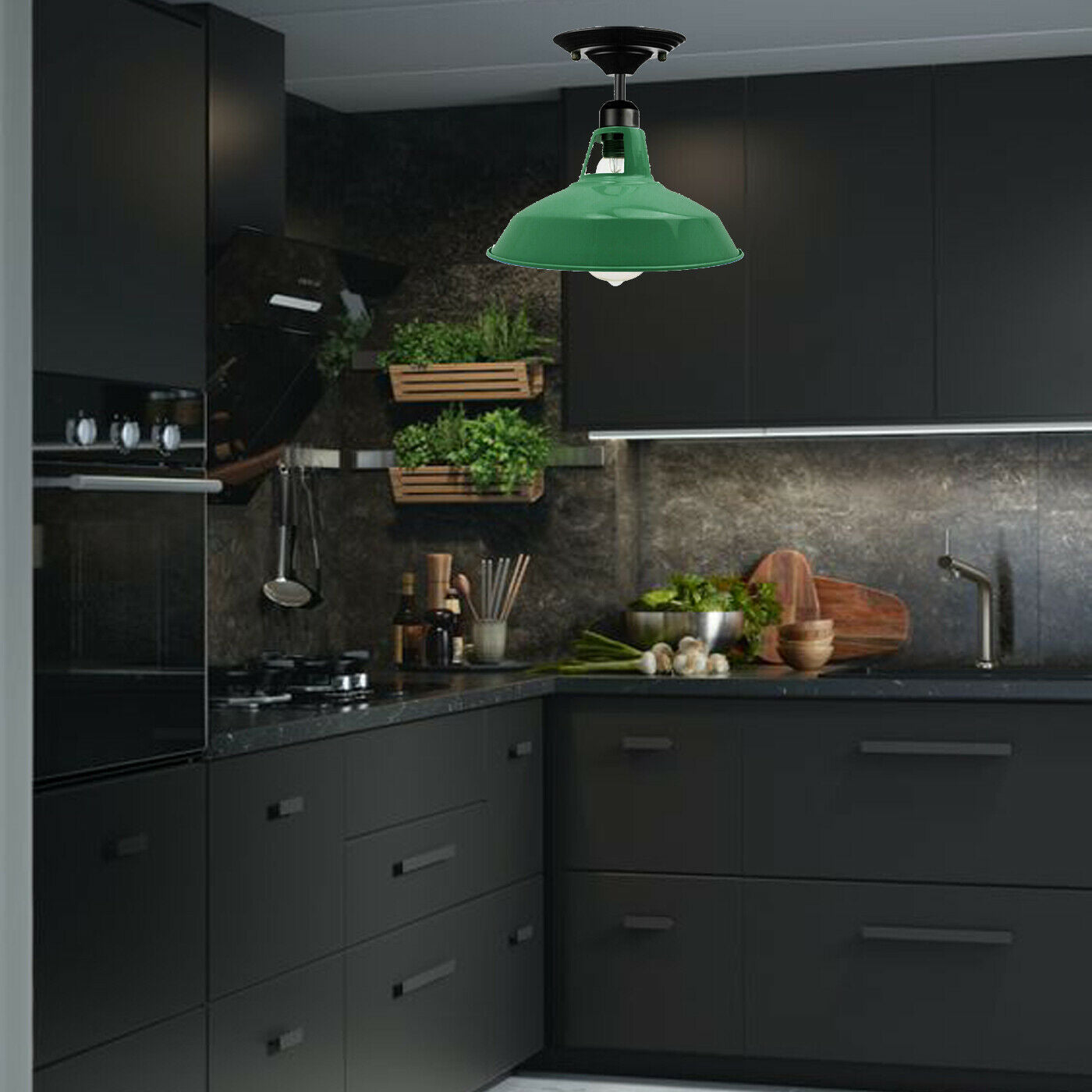 Grüne Farbe mit Glühbirne Retro  Vintage Ceiling Pendant Light  Hanging lamp Industrial design 240V