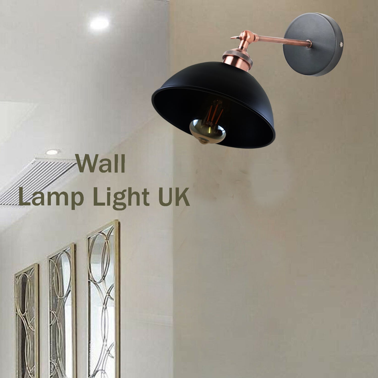 Moderne Vintage Industrielle Retro Loft Wand Lampenschirm Pendelleuchte Kit Schwarz