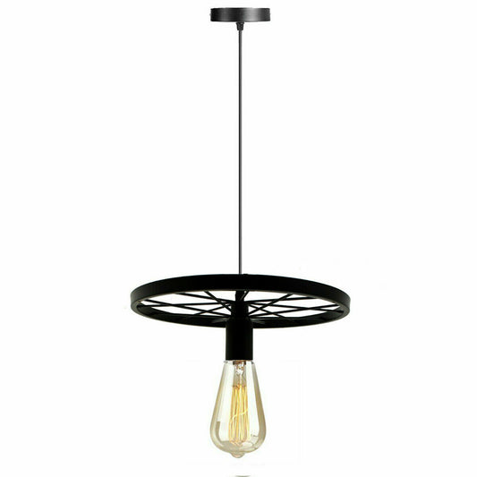 Rad Vintage Industrie Pendelleuchte | Schwarz | Ø 30 cm~1804