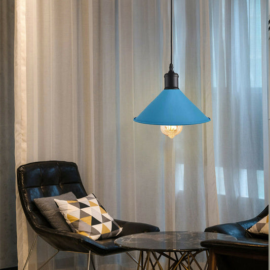 Blau-Industrie Lampe Deckenlampe Pendelleuchte Kronleuchter E27 Edison