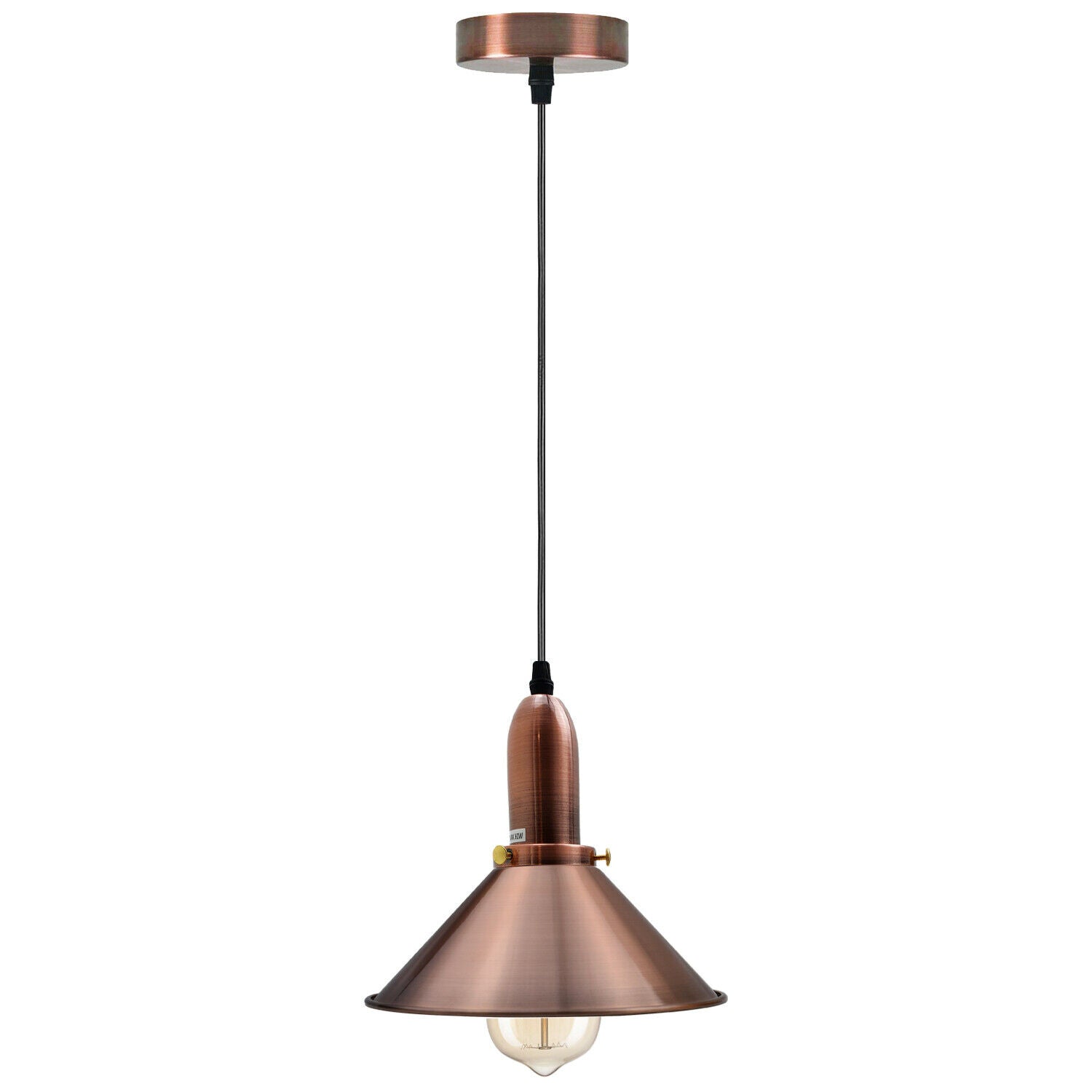 Industrielle Retro-Kupfer-Metallkegelform-Schatten-Innendecken-Pendelleuchte-Armatur