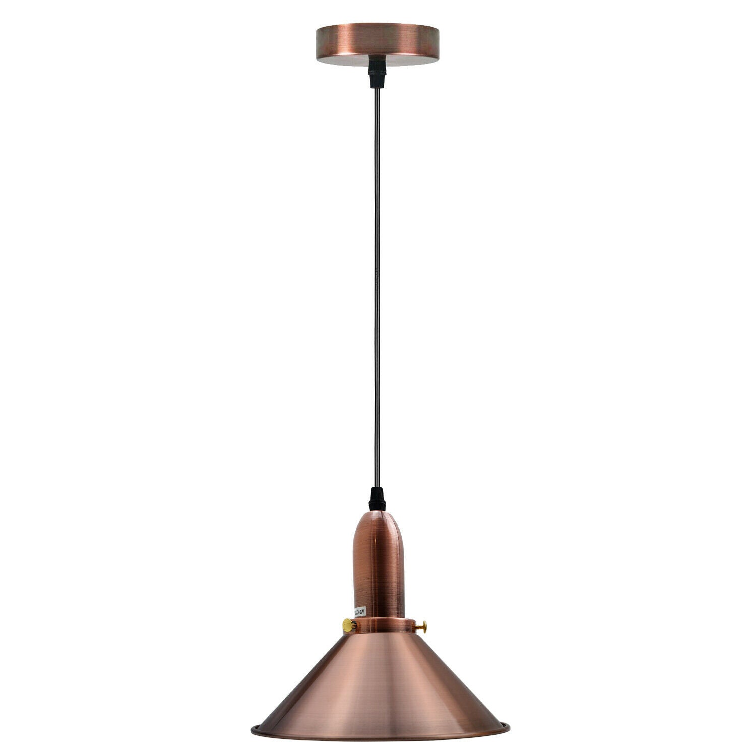Industrielle Retro-Kupfer-Metallkegelform-Schatten-Innendecken-Pendelleuchte-Armatur