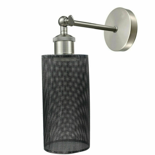 Netzmuster Neue Retro Wandleuchte Vintage Metallkäfig E27 Industrielle drehbare Lampe
