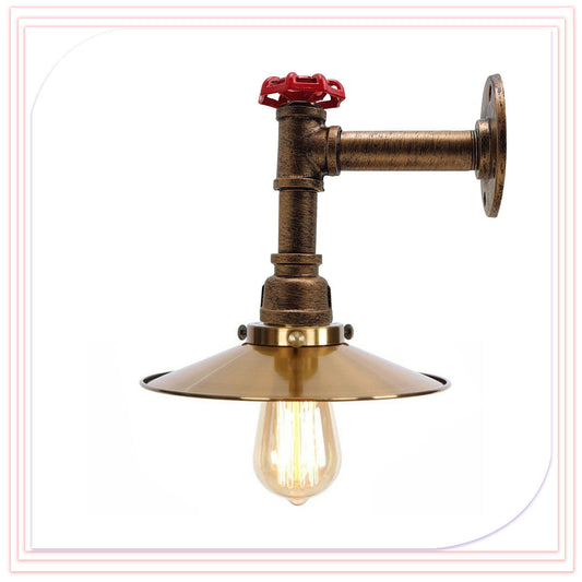 industriële pijp wandlamp (E27 lamp)