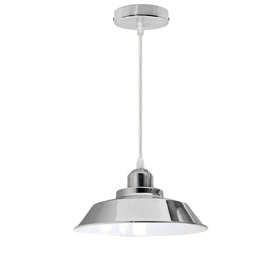 Deckenpendelleuchte Chrom Lampenschirm Licht