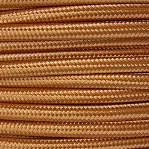 2-adriger runder Vintage geflochtener Stoff Goldfarbenes Kabel Flex 0,75 mm - Shop für LED-Leuchten - Transformatoren - Lampenschirme - Halter | LEDSone DE
