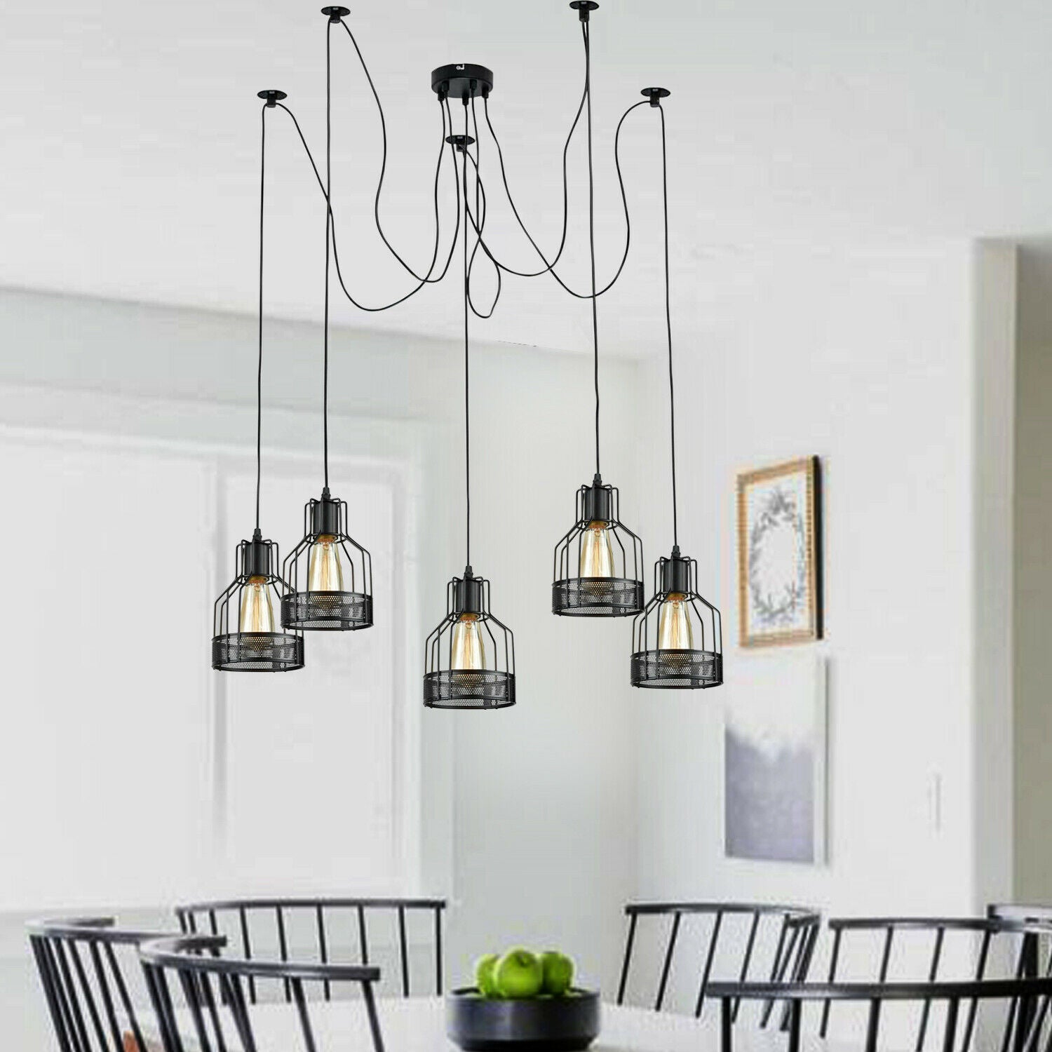 Spinnenlampe Pendelleuchte 2-flammig Schlafzimmer