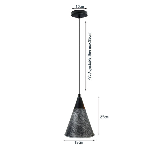 Deckenleuchte küche E27 Ø 18cm Metall Hängelampe
