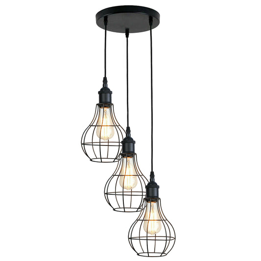 3 Flammig Pendelleuchte Höhenverstellbar für Wohnzimmer