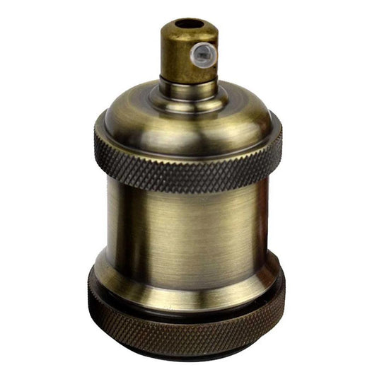 E27 Metall Lampe / Lampenfassung aus grünem Messing Ideal für Vintage Edison Glühlampen Antikes Metall