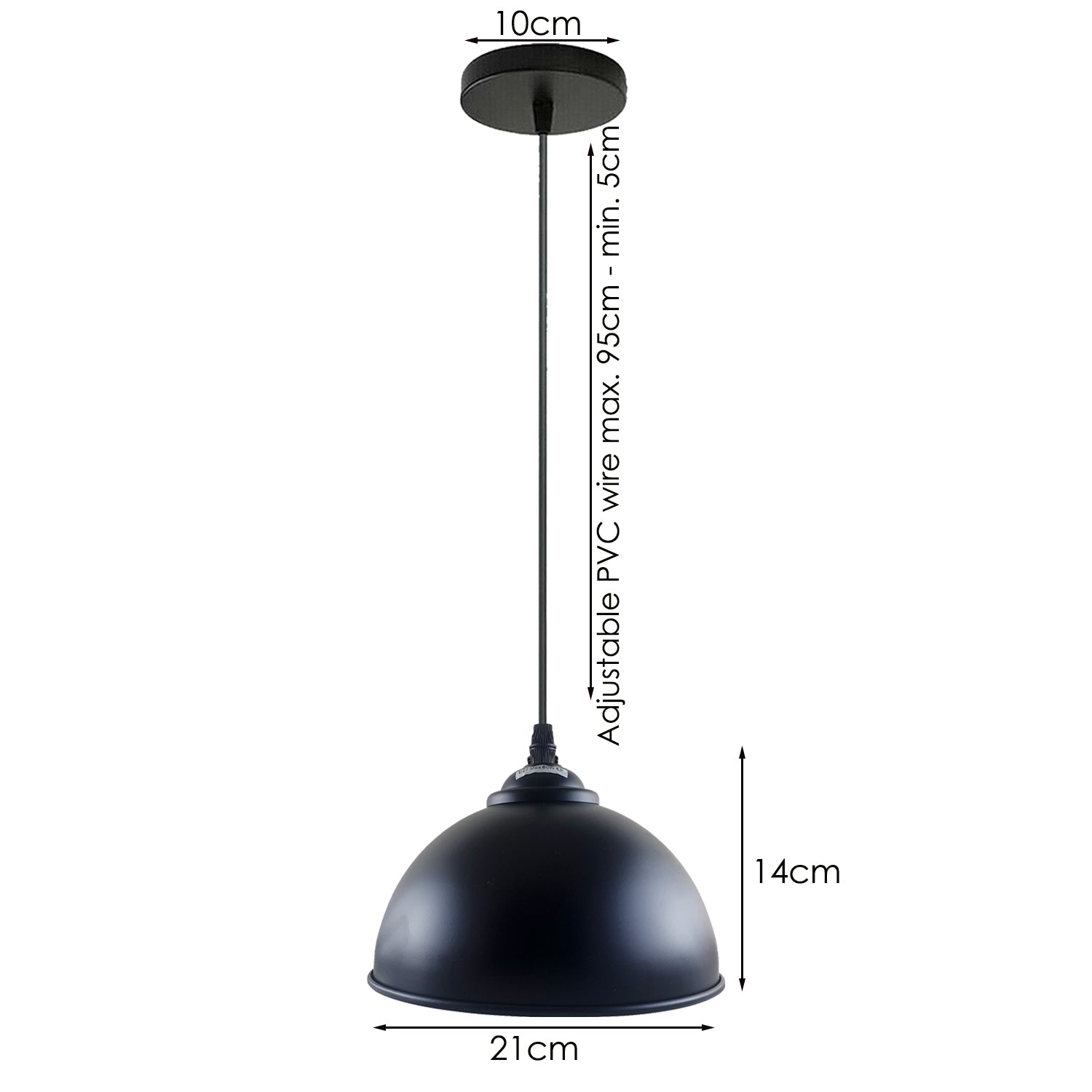 Dome-Modern Vintage Deckenleuchte Kronleuchter Pendelleuchte Home Pub Diner Schwarzlicht