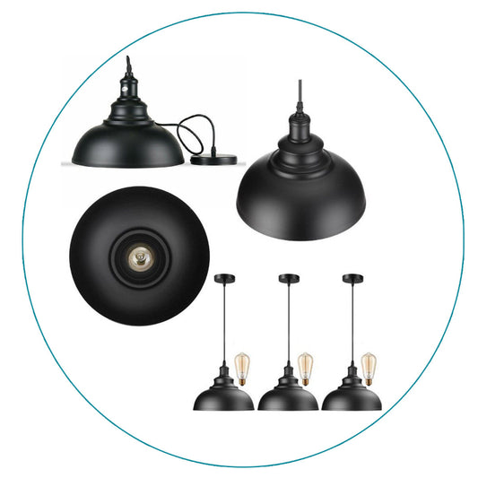Neu Mattschwarze Pendelleuchte
