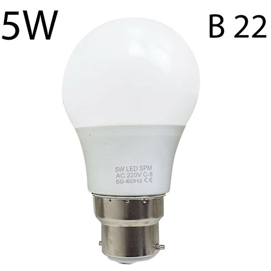 5 W B22 Schraub-LED-Licht GLS-Lampen, energiesparende Edison Cool White 6000 K nicht dimmbare Lichter