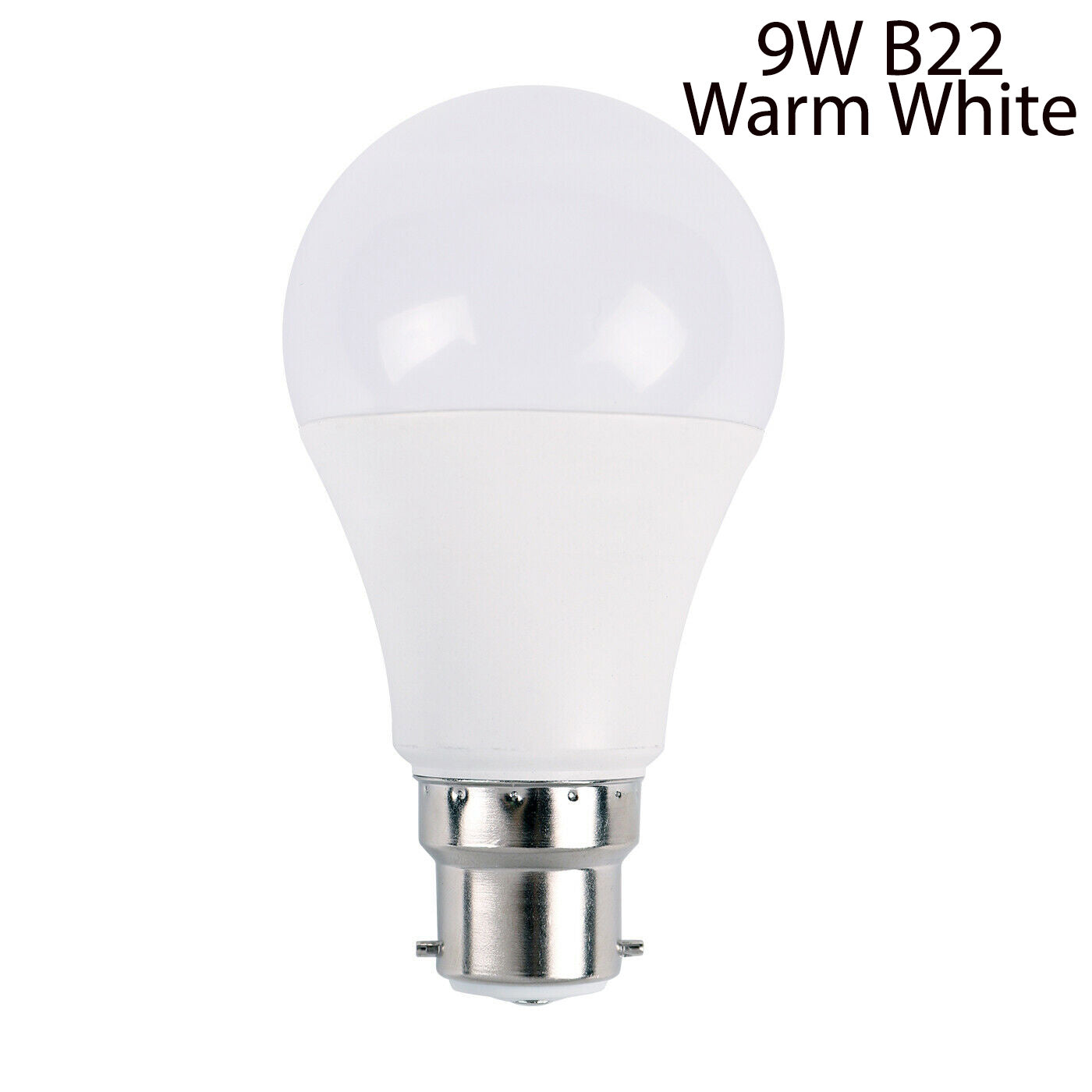 B22 9 W energiesparende warmweiße LED-Glühbirnen A60 B22 Schraubbirnen, nicht dimmbar