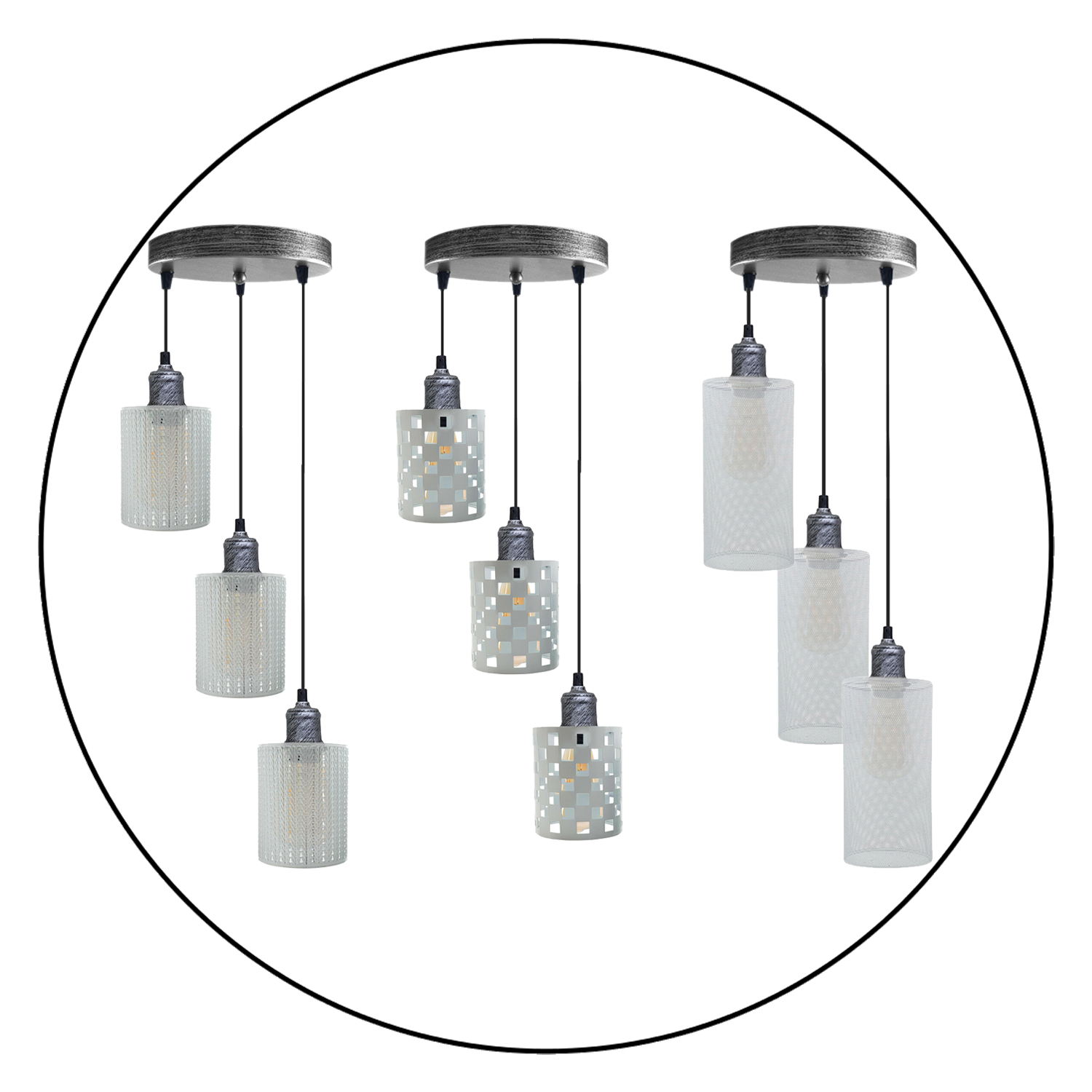 Moderne industrielle Vintage Pendelleuchte aus Metall Día Hollow Hanging Craft Pendelleuchte