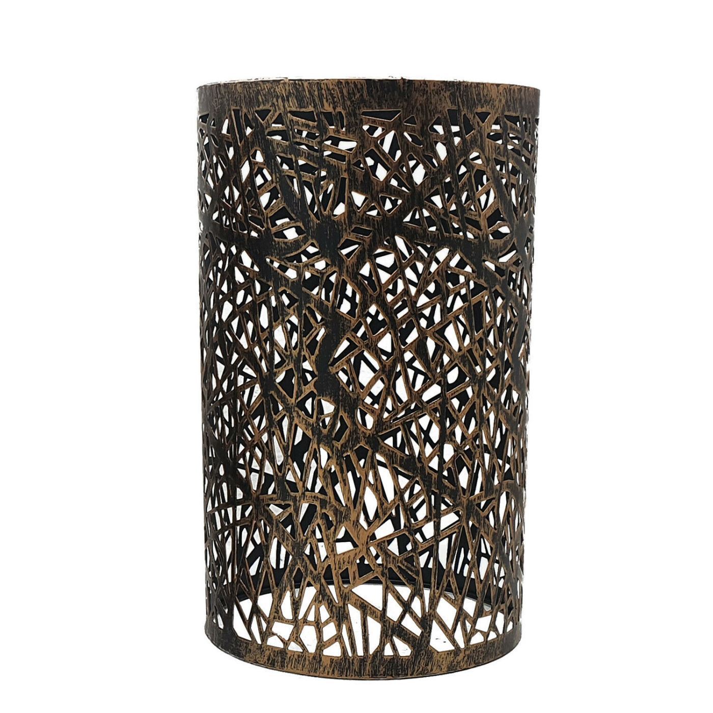 Lampenschirm DIY Metall Puzzle Lampe Schirm Hängelampe Stehlampe Fass Gebürsteter Kupfer 4 Designs –