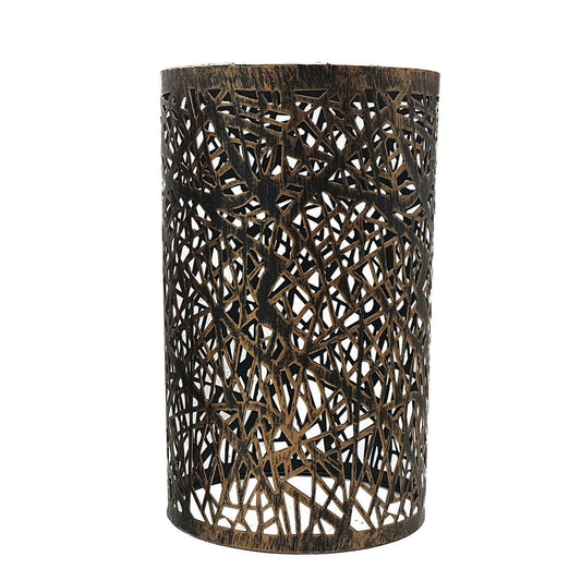 Lampenschirm DIY Metall Puzzle Lampe Schirm Hängelampe Stehlampe Fass Gebürsteter Kupfer 4 Designs