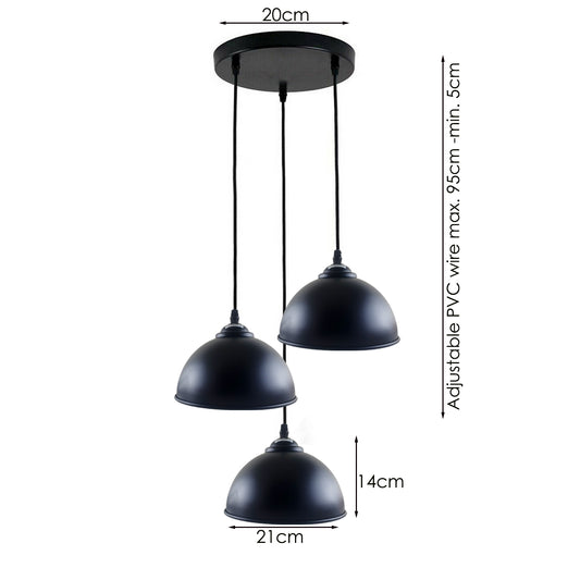 Moderne industrielle Retro Pendelleuchte Lampenschirm abgehängte Deckenleuchten Metall