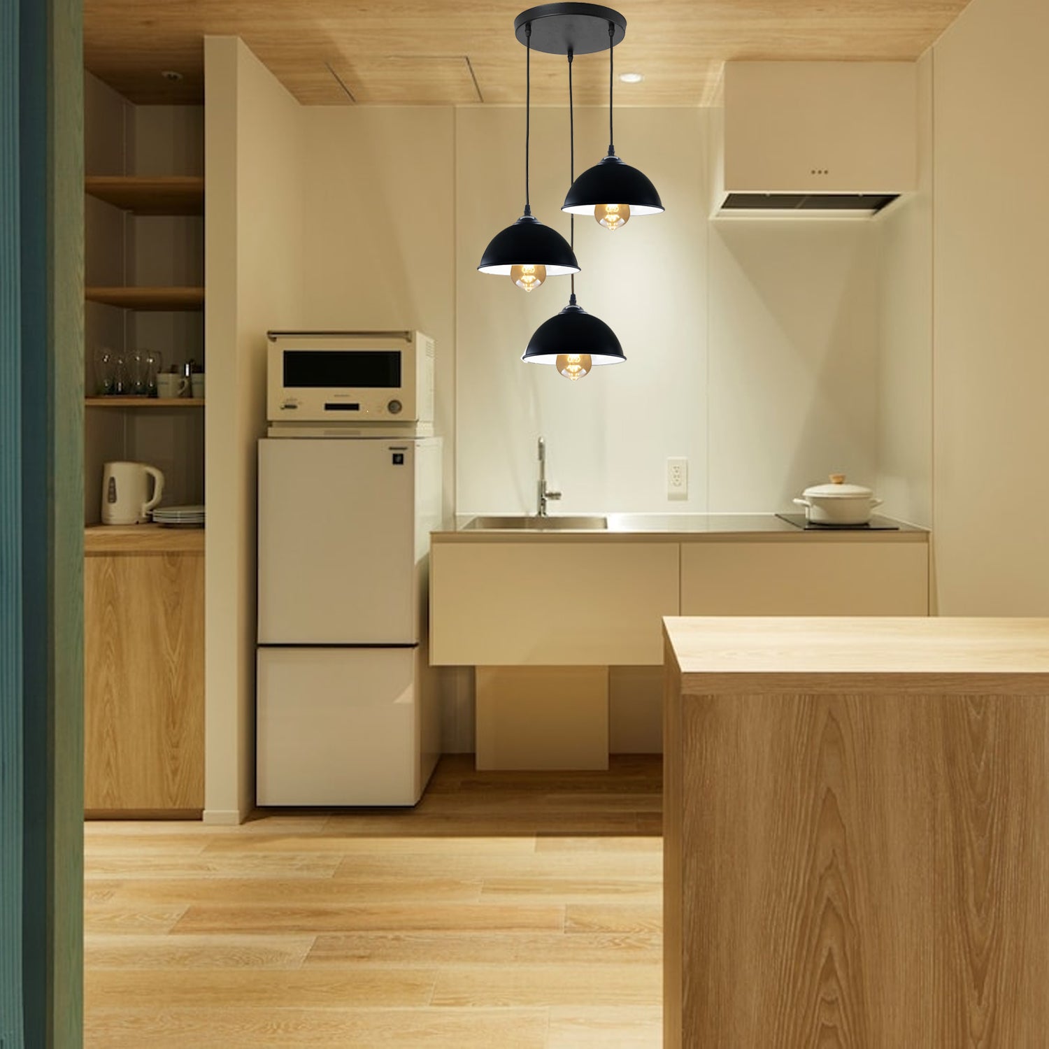 Moderne industrielle Retro Pendelleuchte Lampenschirm abgehängte Deckenleuchten Metall