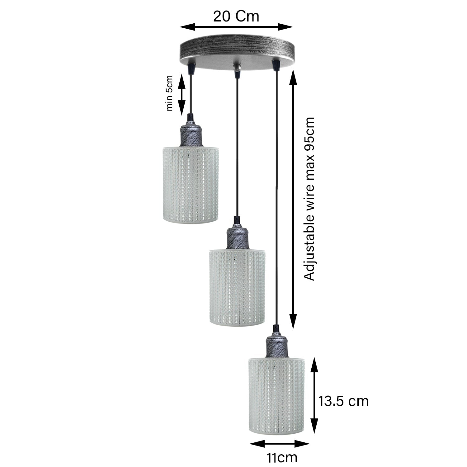 Moderne industrielle Vintage Pendelleuchte aus Metall Día Hollow Hanging Craft Pendelleuchte
