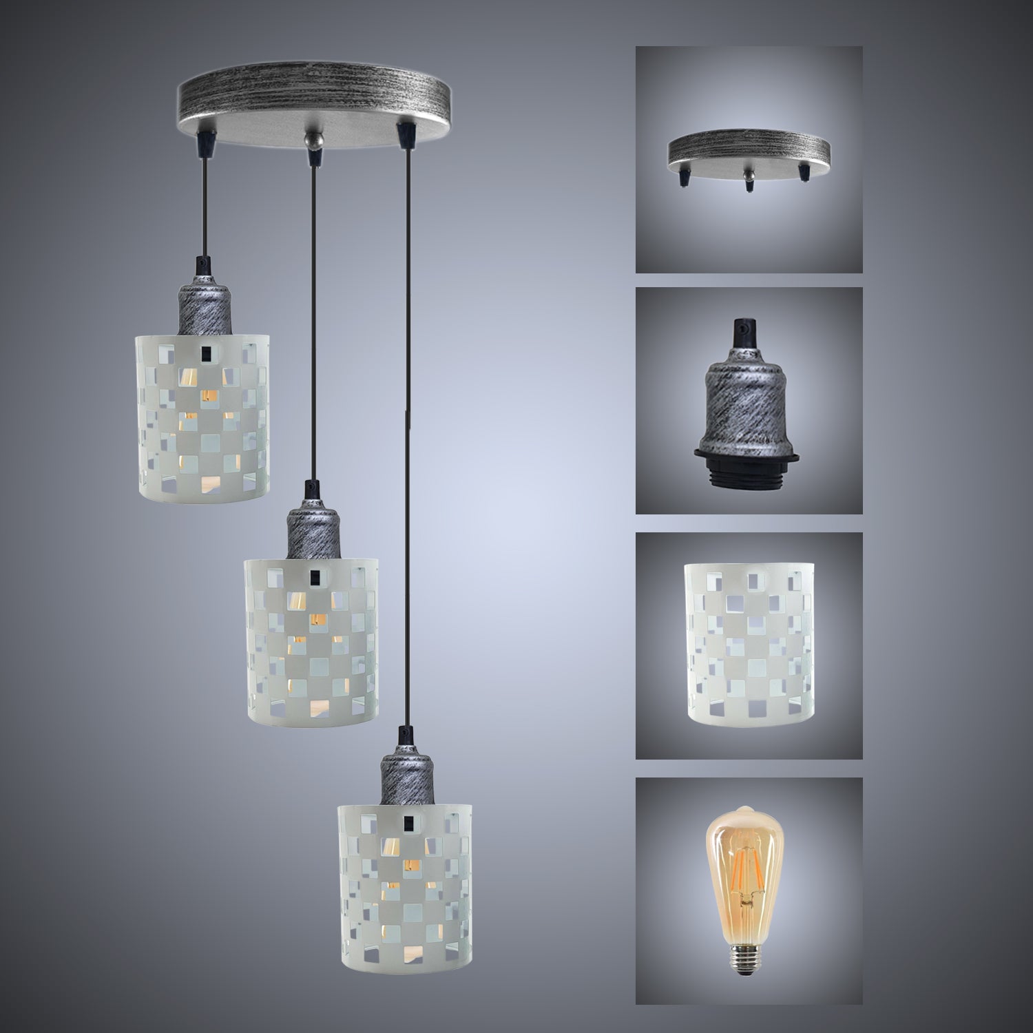 Moderne industrielle Vintage Pendelleuchte aus Metall Día Hollow Hanging Craft Pendelleuchte