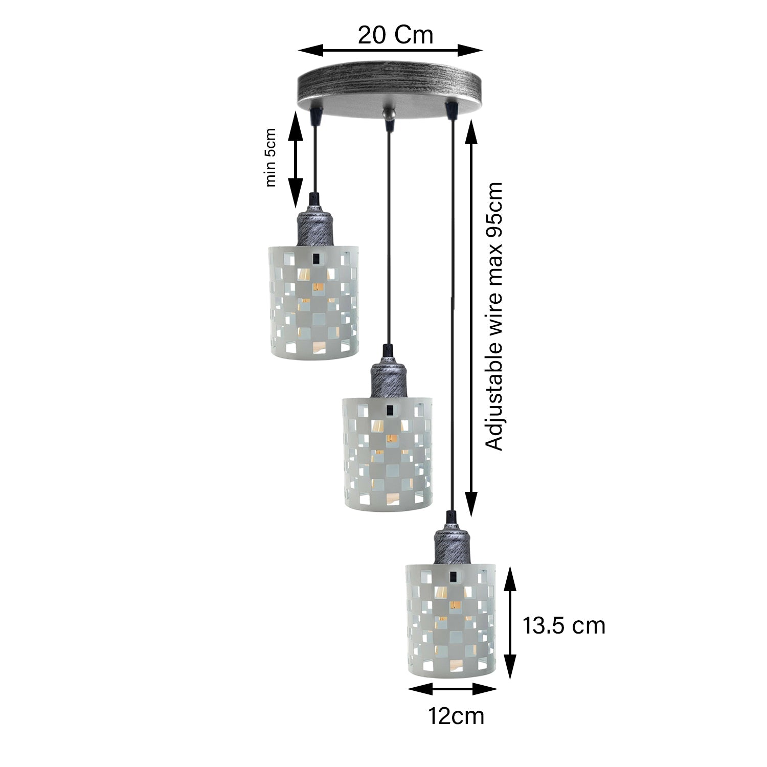 Moderne industrielle Vintage Pendelleuchte aus Metall Día Hollow Hanging Craft Pendelleuchte