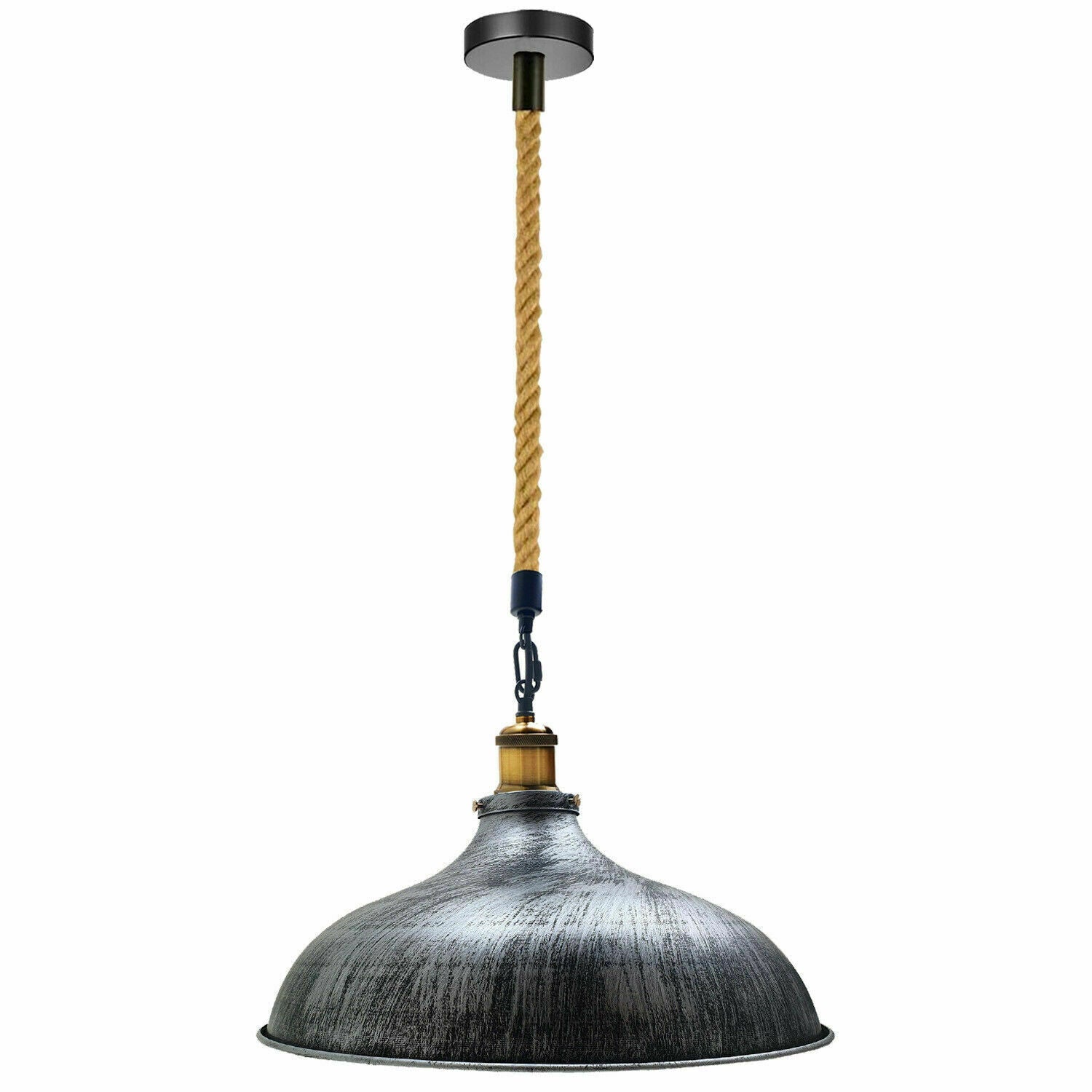 Gebürstetes Silber Vintage Pendelleuchten