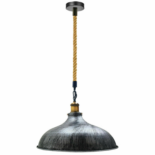 Gebürstetes Silber Vintage Pendelleuchten