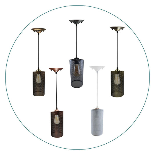 Deckenrosette zum Aufhängen Unterputz-Pendellampenschirm Lichtinstallations-Beleuchtungsset