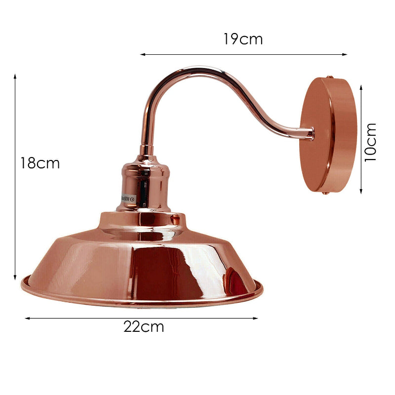 Roségoldene Wandlampe für das Schlafzimmer