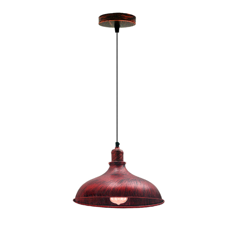 Rustikale rote industrielle Retro-Deckenpendelle