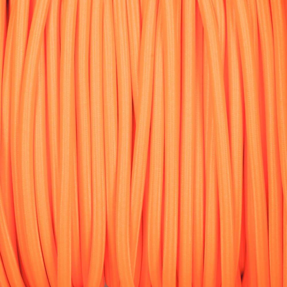 Orange Stromkabel Textilkabel 2 Adrig Lampenkabel Stoffkabel 0.75mm², Rund  kabel ~1156
