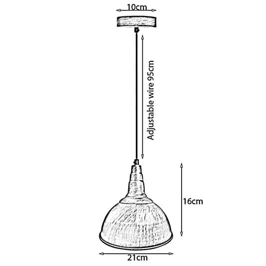 Rustikale rote Retro-Pendelleuchte im Stil der Deckenleuchten aus Metall