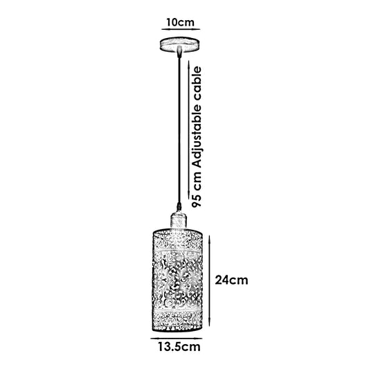 Schwarz-Pendelleuchte Retro Deckenlampe Vintage-Leuchte Hängelampe Industrie Design E28