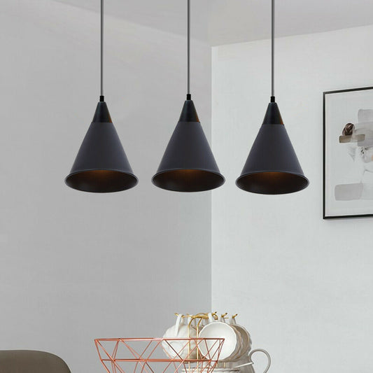 Retro Deckenlampe Matt schwarz küchen pendelleuchte Industrie Design