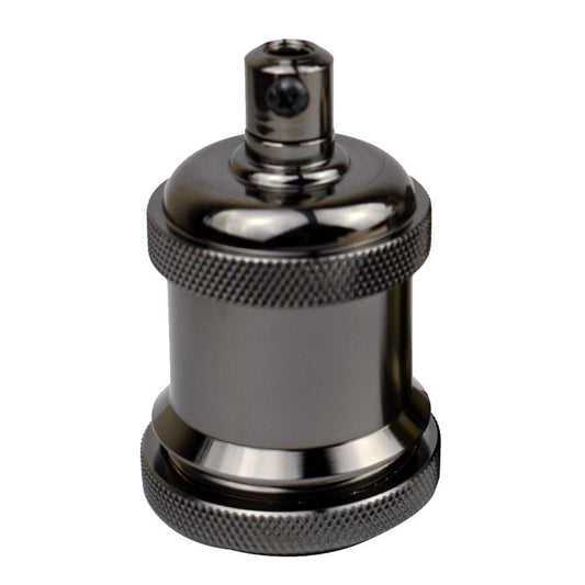 Schwarze E27 Metalllampe / Lampenfassung Ideal für Vintage Edison Glühlampen Antikes Metall